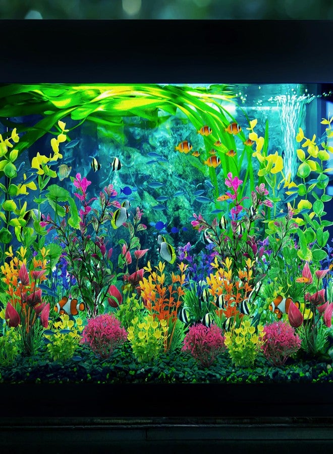 مجموعة نباتات اصطناعية من كوزو، 25 قطعة، لتزيين أحواض السمك، مقاس 6.5 × 4.7 × 1.5 بوصة، قطعة واحدة، ملونة، بلاستيكية، للاستخدام الداخلي، 25 قطعة - Image 5